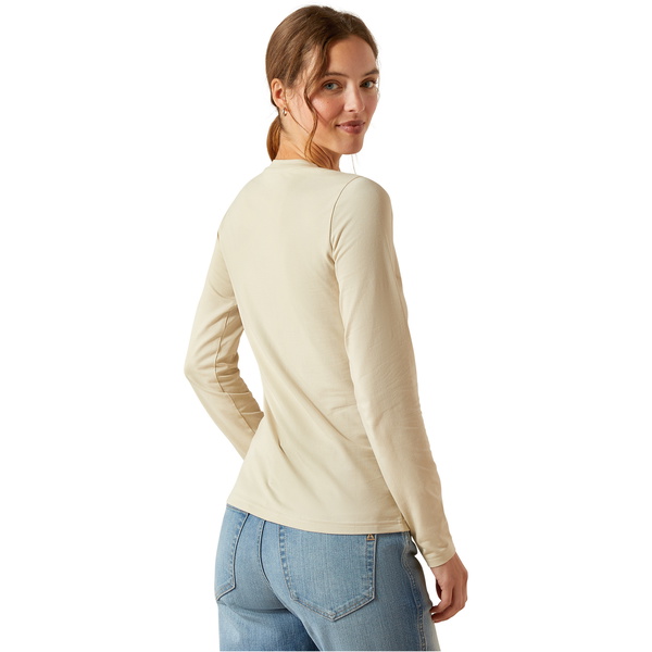 2025 Ariat Womens Ritzy Logo T-Shirt 10062570 - Pelican